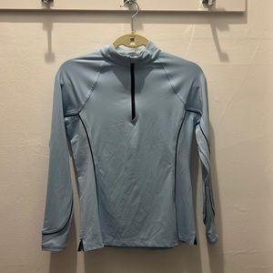 Light blue Peter Millar athletic quarter zip size XS